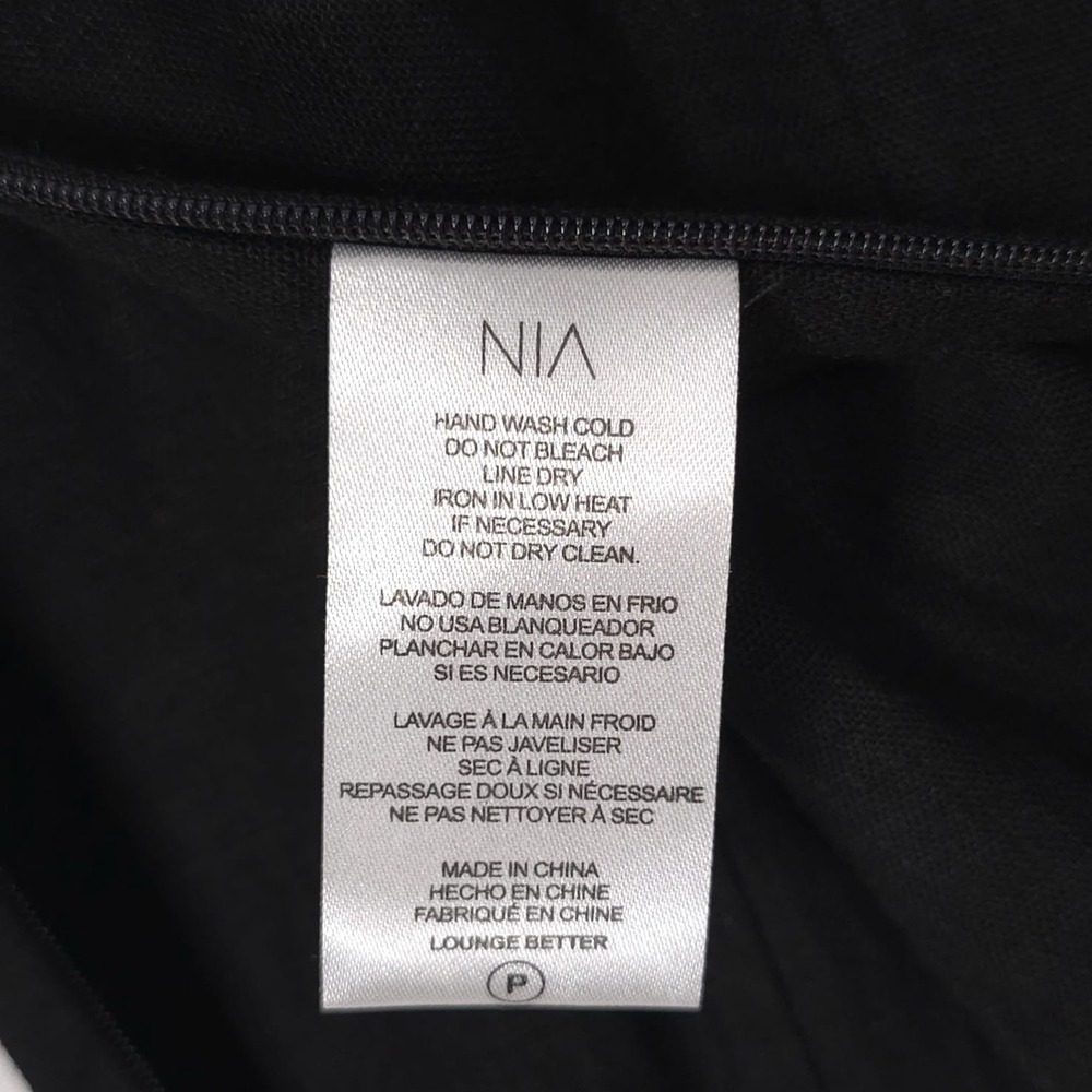 NWT NIA Women's Corset Size L Domenico Black LINEN Blend Top Tie Sleeve NT-1156 - Picture 10 of 11
